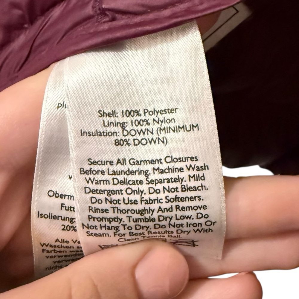 Eddie Bauer CirrusLite Jacket EB650 Women’s Medium Purple Down Puffer Quilted - Picture 10 of 10